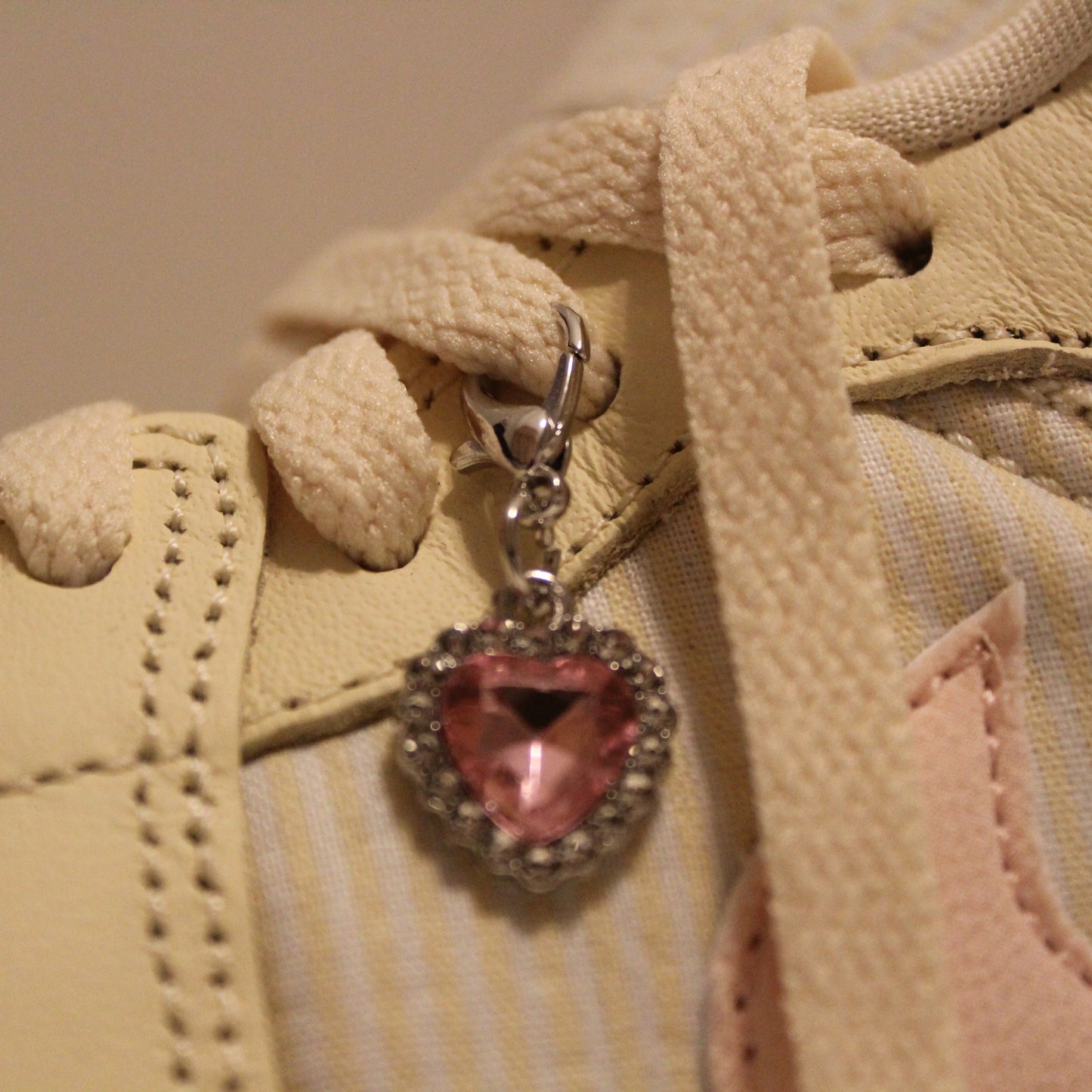 Pink Gem Heart Sneaker Pendant