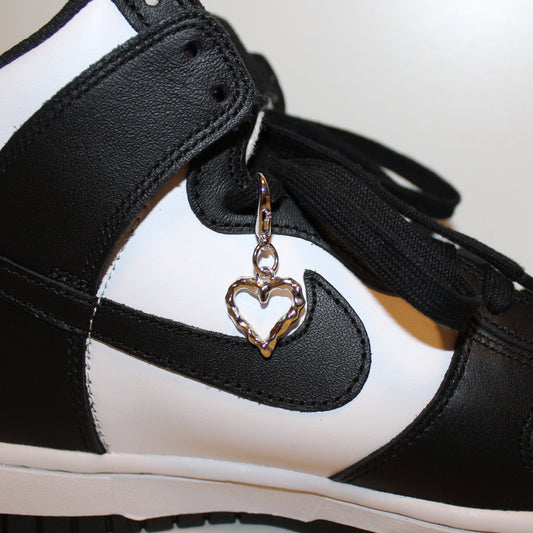 Ripple Hollow Heart Sneaker Pendant