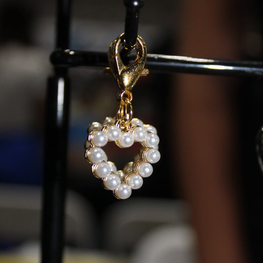 Mini Pearl Heart Sneaker Pendant