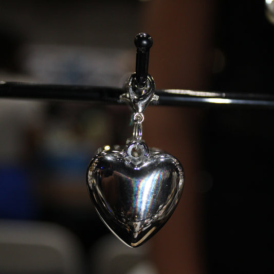 Silver Love Heart Sneaker Pendant