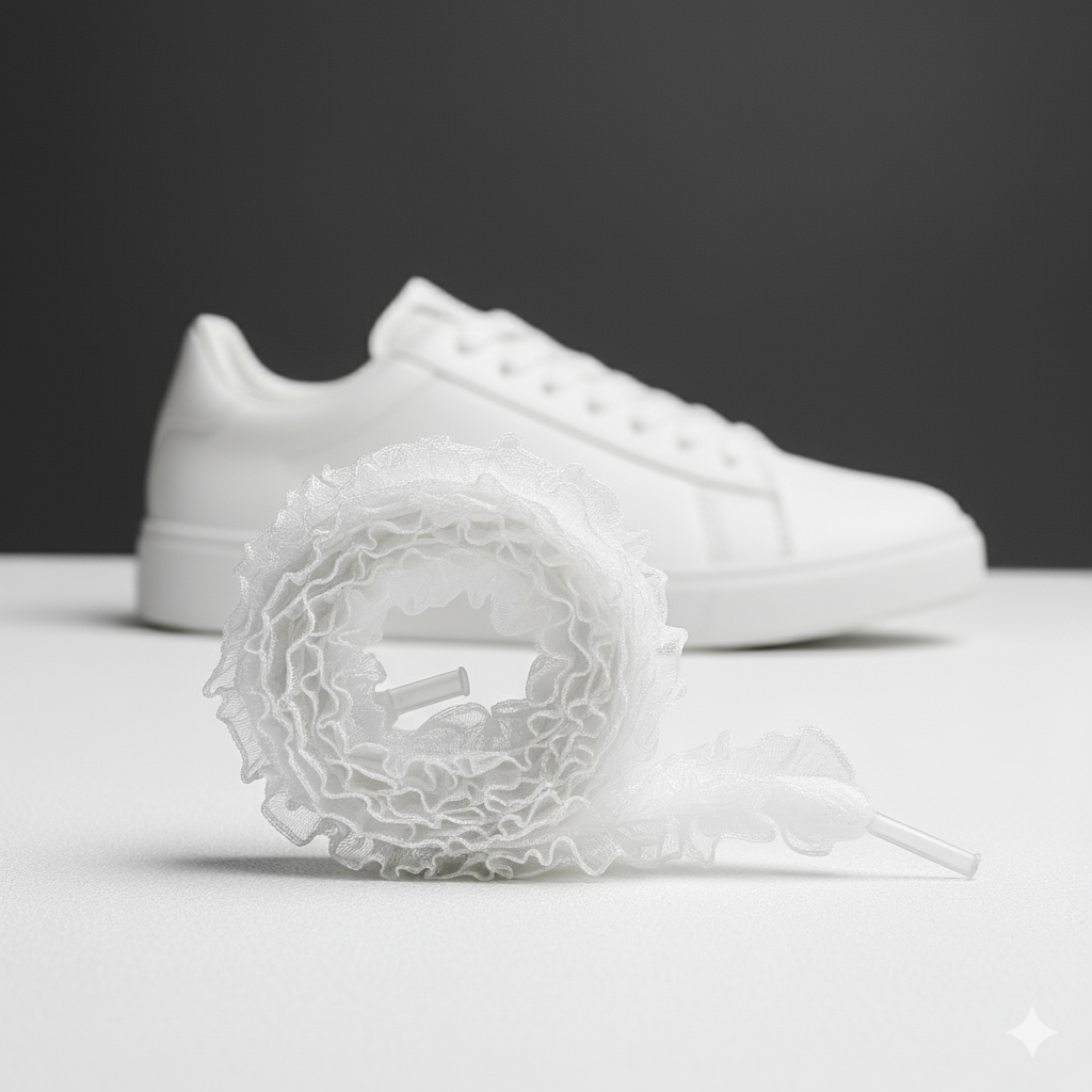 White Ruffle Laces