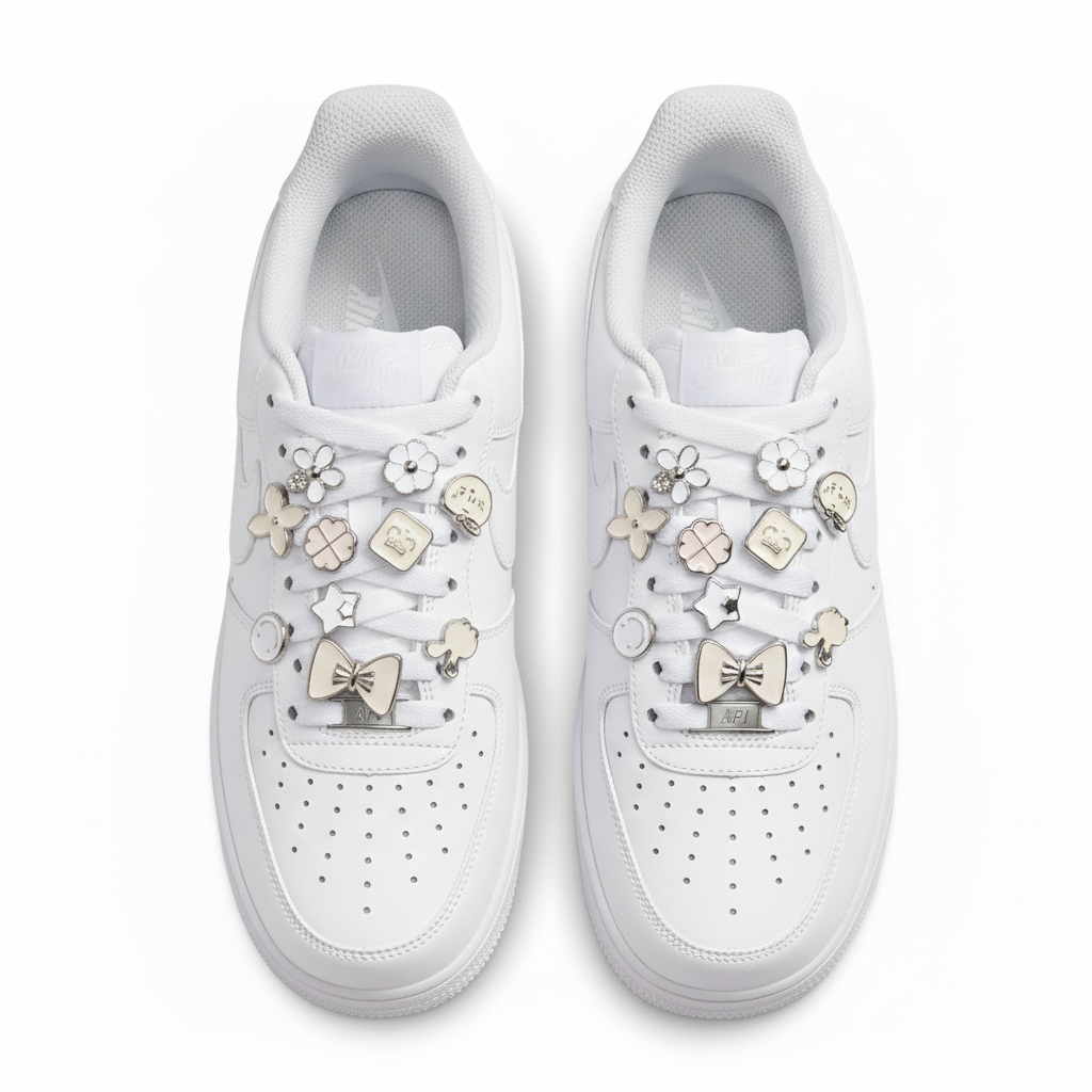 Creme Shoelace Charm Set – Soleluxe