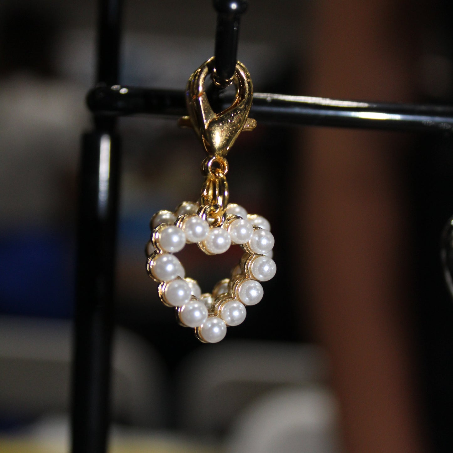 Mini Pearl Heart Sneaker Pendant