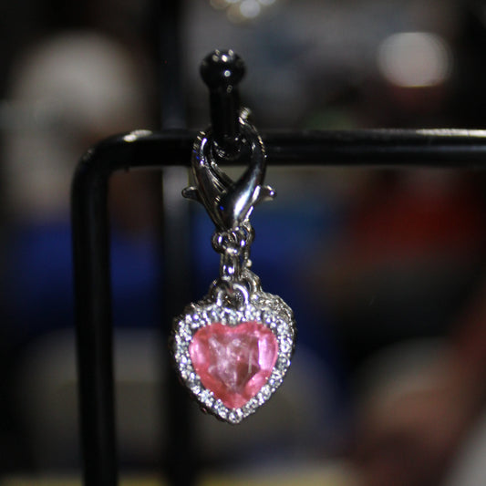 Pink Gem Heart Sneaker Pendant