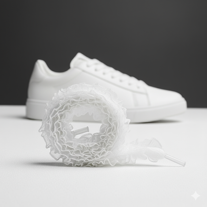 White Ruffle Laces